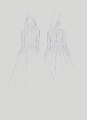 2024 Newest A Line Long Sleeves Tulle With Appliques Wedding Dresses
