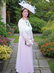 A-Line / Princess Scoop-Longle Charmeuse Mother of the Bride Robes avec applique