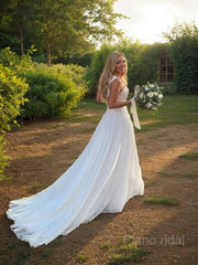 A-line/principessa Sweep Sweep Train Orghan Wedding Dresses
