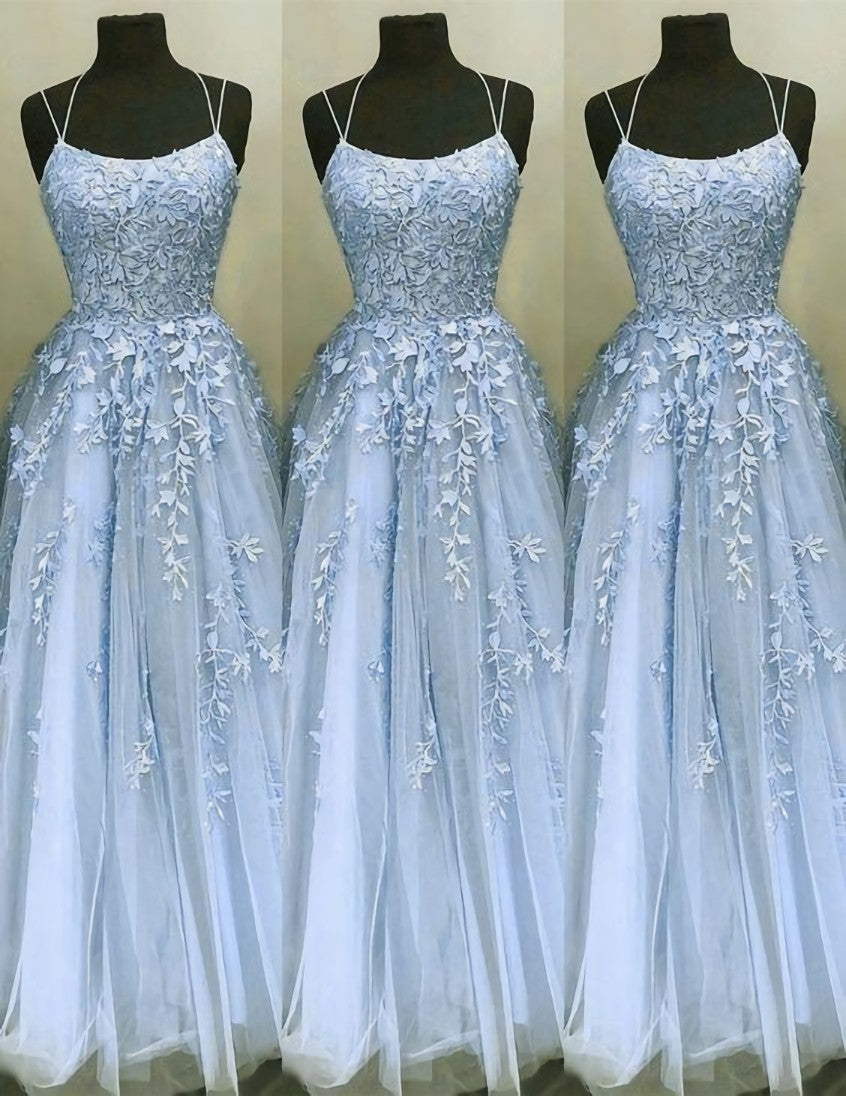 Baby Blue Prom dress,Long Tulle Formal Dress Party Gown,Graduation Dresses