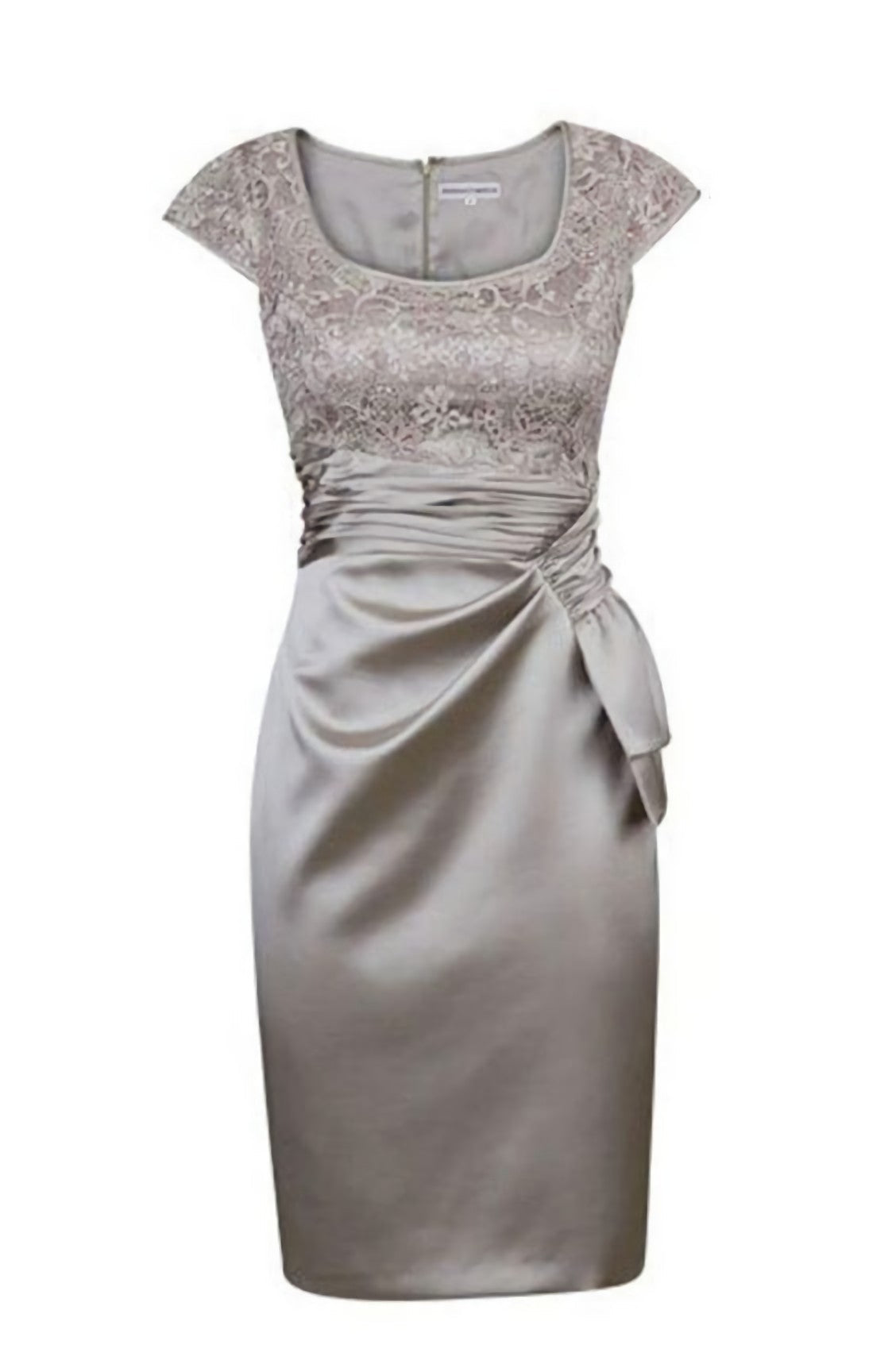 Elegant Short Silver Cap Sleeves Mother Of The Bride Dress, Homecoming Dress