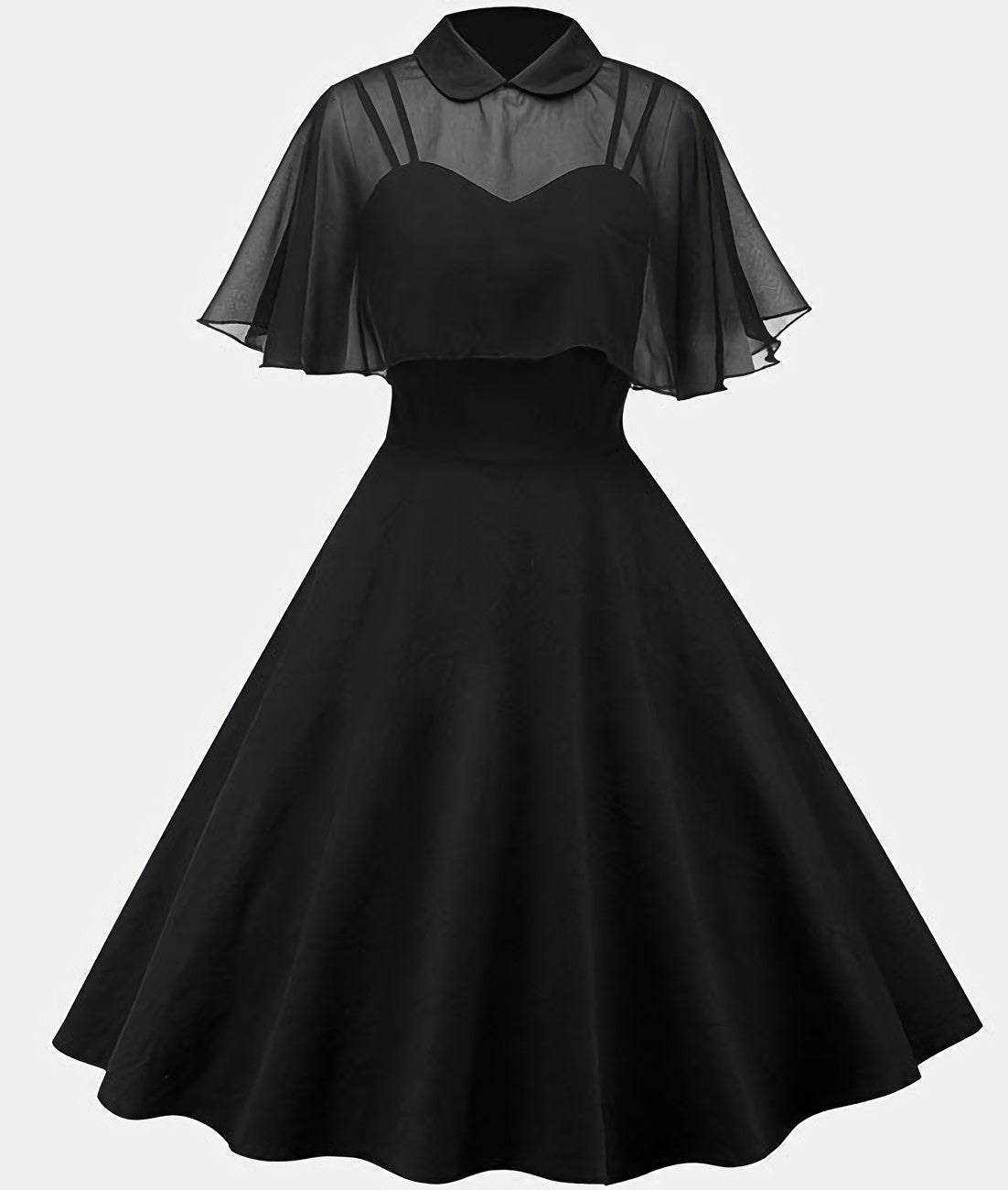 Black Tea Length Homecoming Dress, Charming Dress