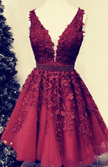 Tulle Homecoming Dresses, Burgundy Homecoming Dresses