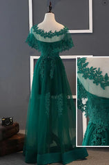 Charming Dark Green Long A-line Party Dress , Bridesmaid Dress