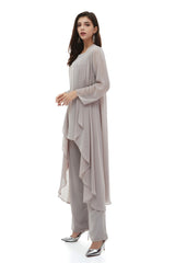 Chiffon Pant Suits Plus Size with Jacket Mother of The Bride Dresses