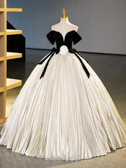 Black Velvet Long Prom Dress, Champagne A-Line Formal Dress Evening Dress