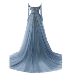 A-Line/Princess Tulle Long Sleeves Sweetheart 2024 Prom Dresses