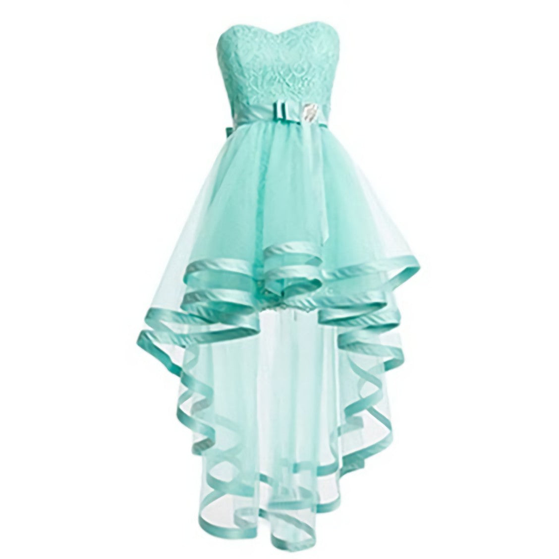 Mint Tulle Homeocming For Teens Pretty Cheap Simple Short Lace Prom Dresses